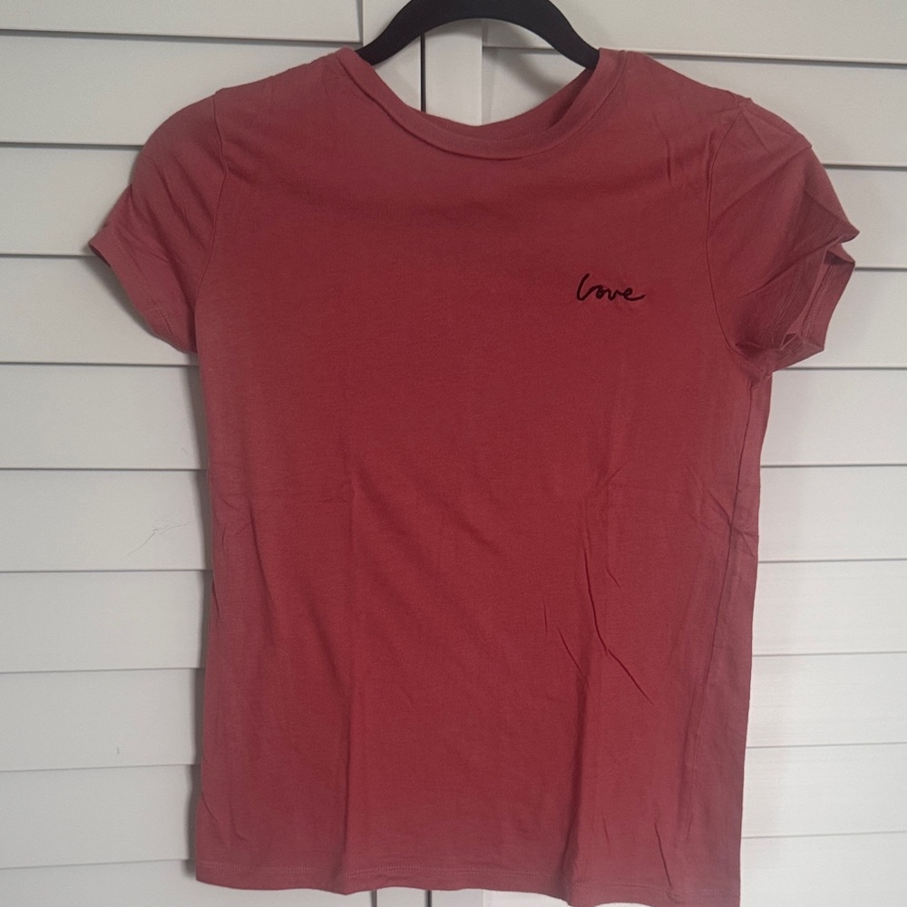 H&M Women's Rose Tee with 'Love' Detail